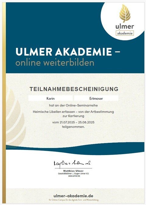 Libellenkurs Karin Erlmoser