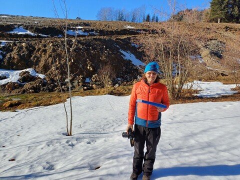 konzentriert bei der Feldarbeit - Martin